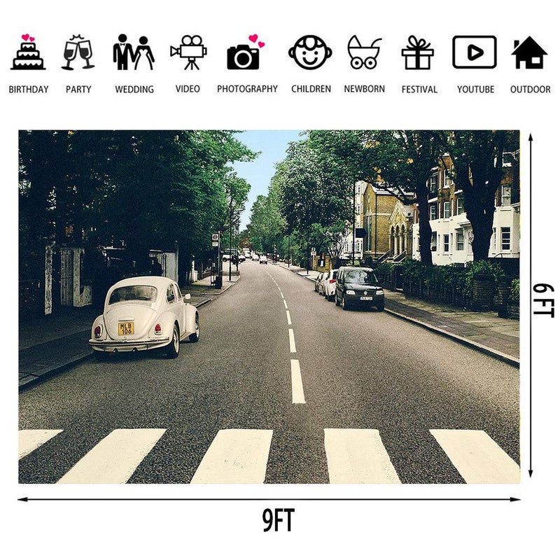 SSCSTS Music Band Backdrop for Photography, 9x6ft / 2.7x1.8m, Street Background, Party Decor Supplies Photo Shooting Props BJZYST43 - Image 4